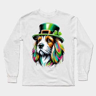 Petit Basset Griffon Vendeen Celebrates Saint Patrick's Day Long Sleeve T-Shirt